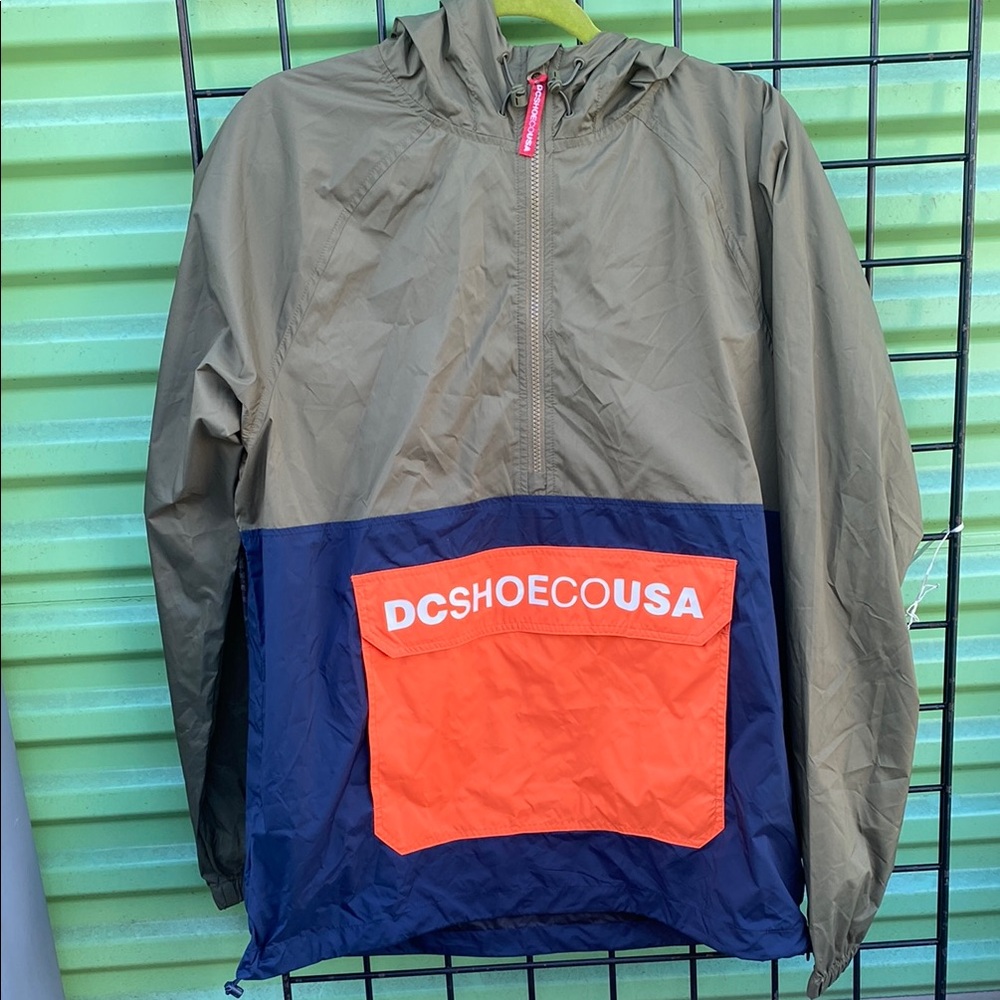 DC Green and Blue Raincoat with Hood